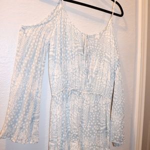 Blue and White Romper